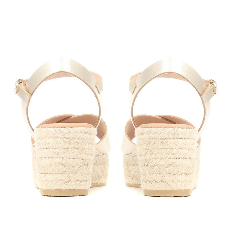 Alaina Leather Espadrille Wedges - ALAINA / 322 056