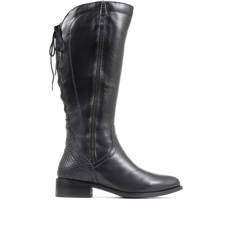 Leather Knee High Boots - SAK36003 / 323 114