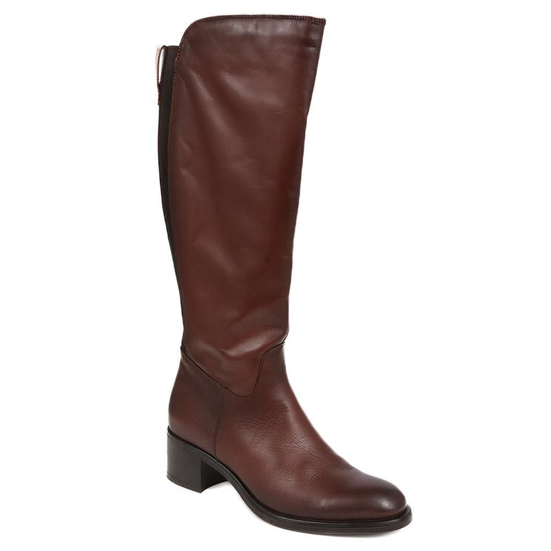 Donatella Knee High Leather Boots - DONATELLA / 322 367