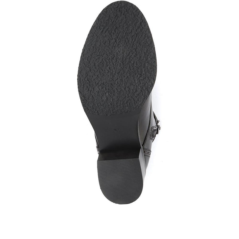 Madie Heeled Leather Ankle Boots - MADIE / 320 433