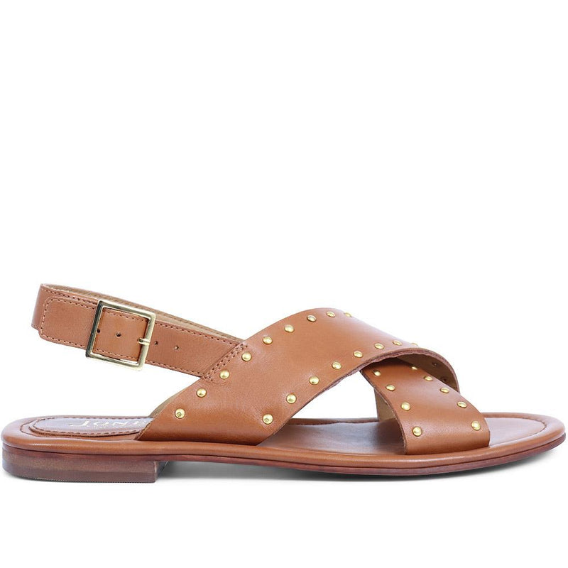 Elda Cross Over Studded Sandals - ELDA / 323 390