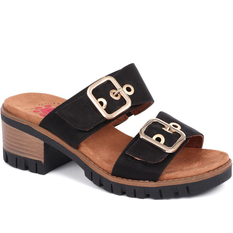 Double Buckle Mule Sandals - CENTR37029 / 323 307