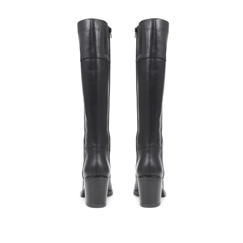 CARMINE Leather Knee High Boots - CARMINE / 324 307