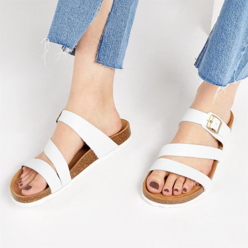 Tabatha Leather Mule Sandals - TABATHA / 322 045