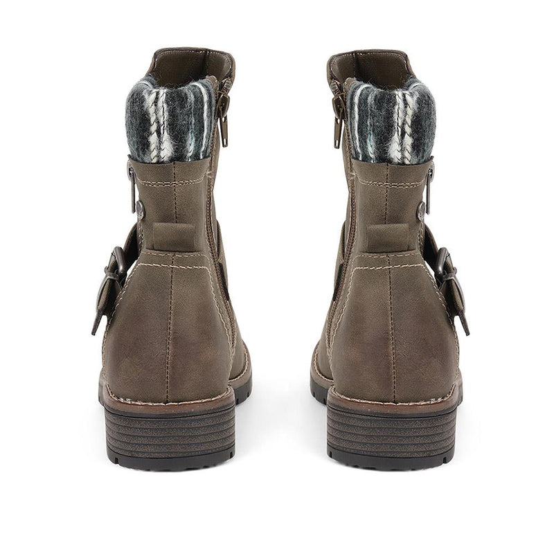 Casual Biker Boots - WBINS38033 / 324 161