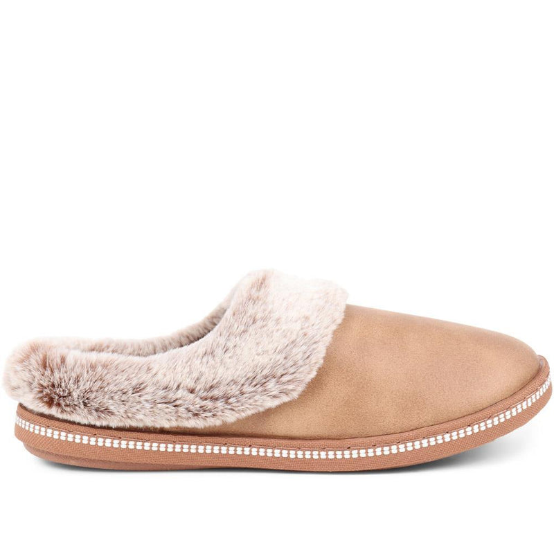 Faux Fur Lined Slippers - SKE38109 / 324 097