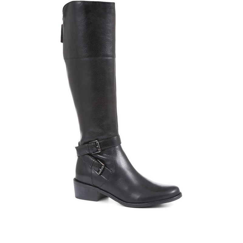 Knee high slim calf boots best sale