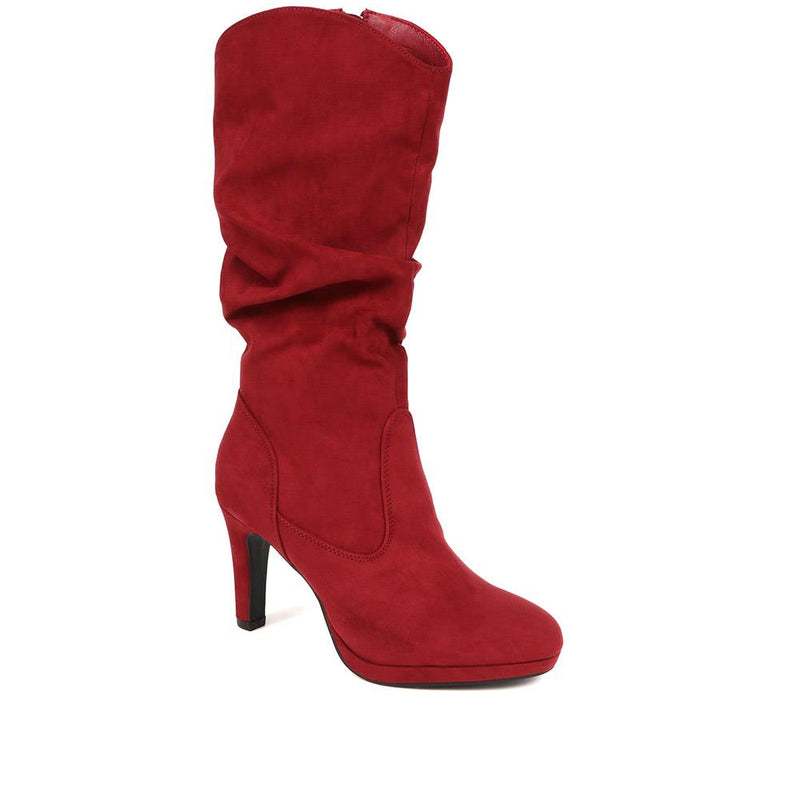 Ladies' Heeled Calf Boots - PLAN38009 / 324 101