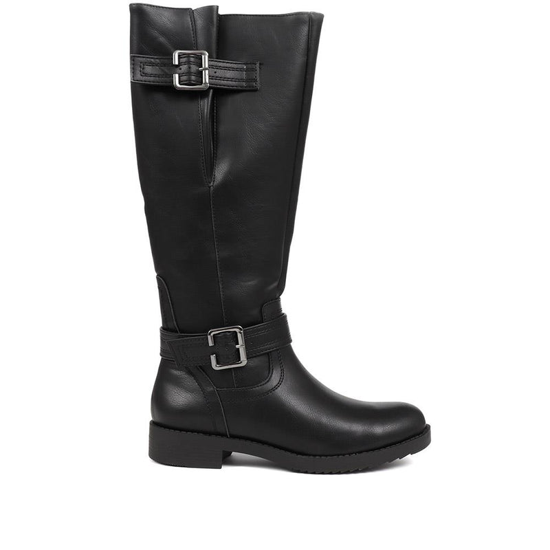 Knee High Flat Boots - PLAN38013 / 324 102