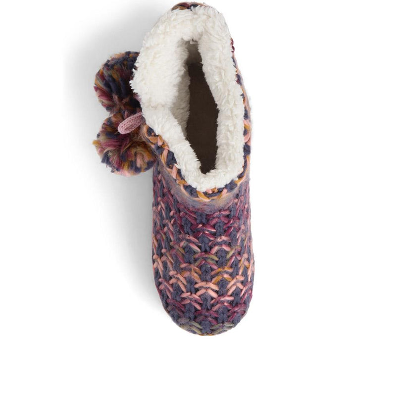 Patterned Knit Slipper Boots - GALOP38009 / 324 484