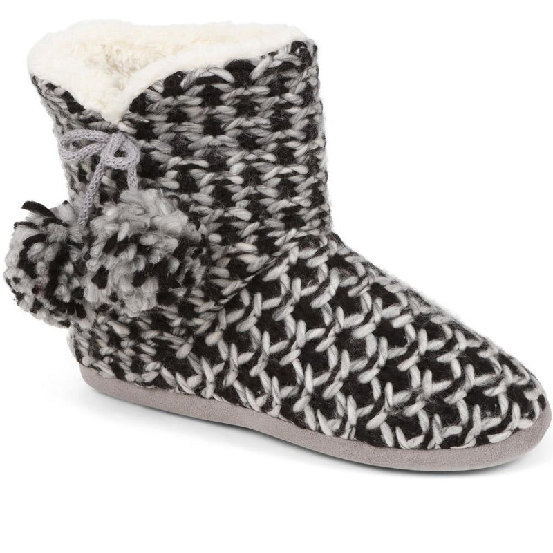 Patterned Knit Slipper Boots - GALOP38009 / 324 484