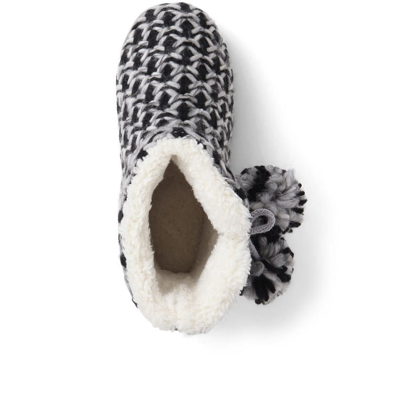 Patterned Knit Slipper Boots - GALOP38009 / 324 484