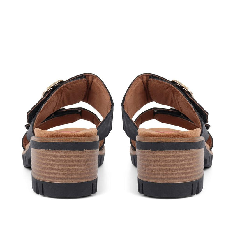 Double Buckle Mule Sandals - CENTR37029 / 323 307