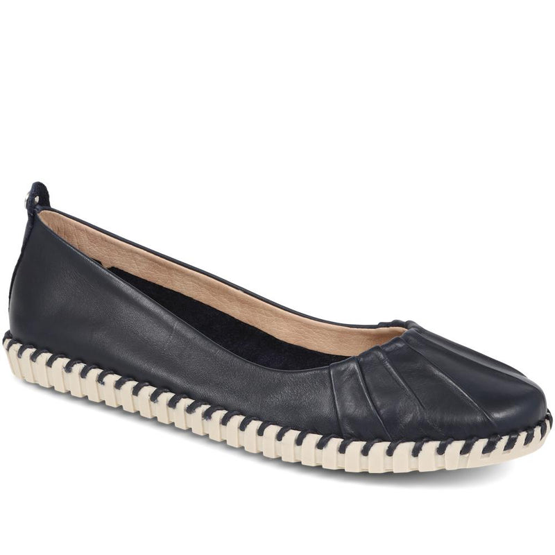 Leather Ballet Pumps - BOT39011 / 324 916