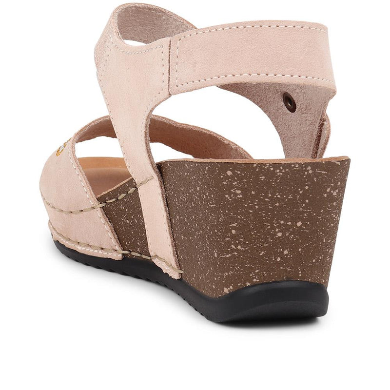 Leather Wedge Sandals - FLY39075 / 324 755