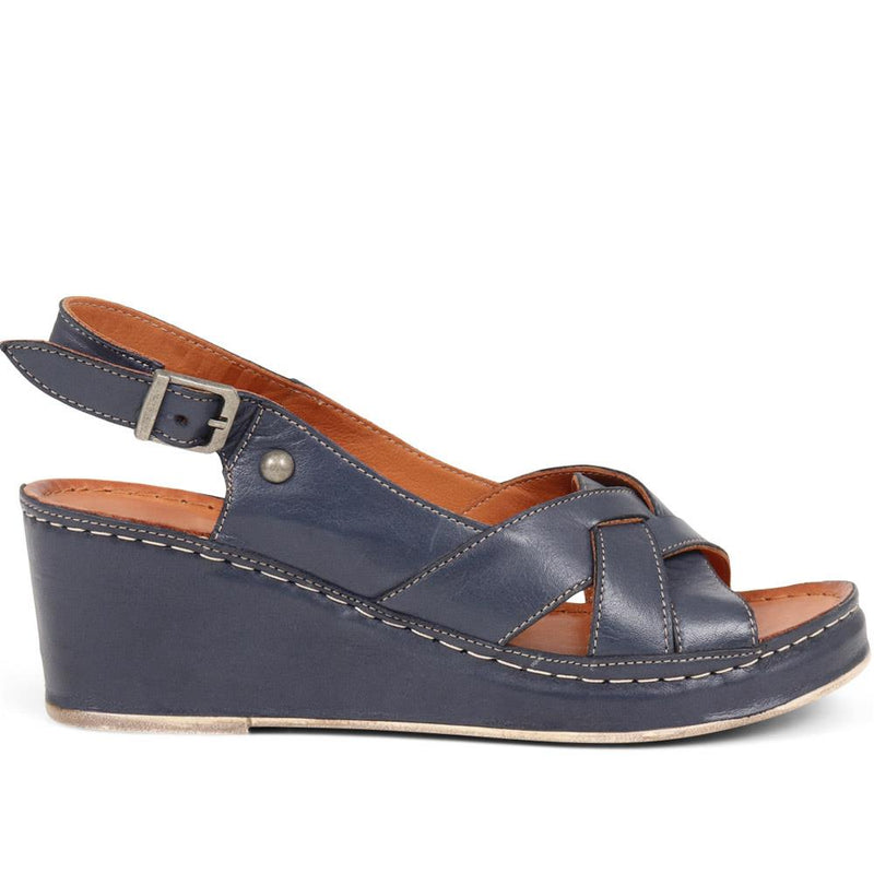 Leather Wedge Sandals - KARY37003 / 323 964