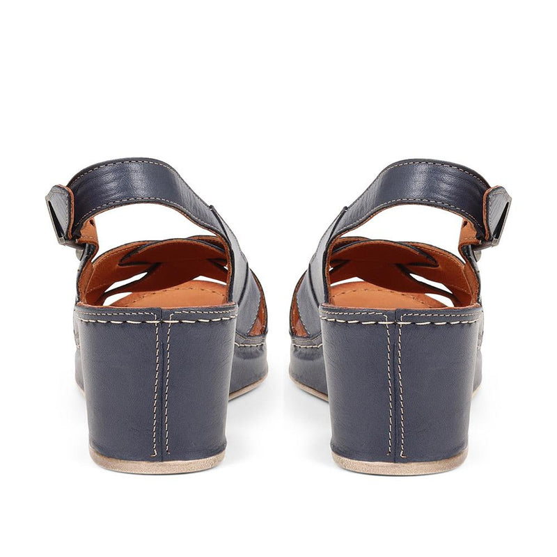 Leather Wedge Sandals - KARY37003 / 323 964