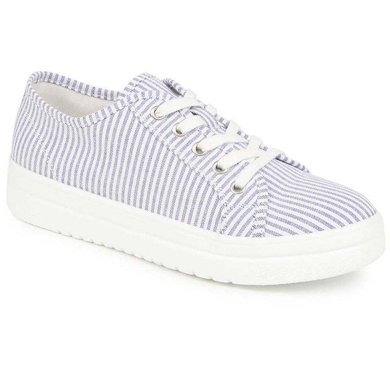 Stripy Canvas Trainers  - WBINS39152 / 325 921