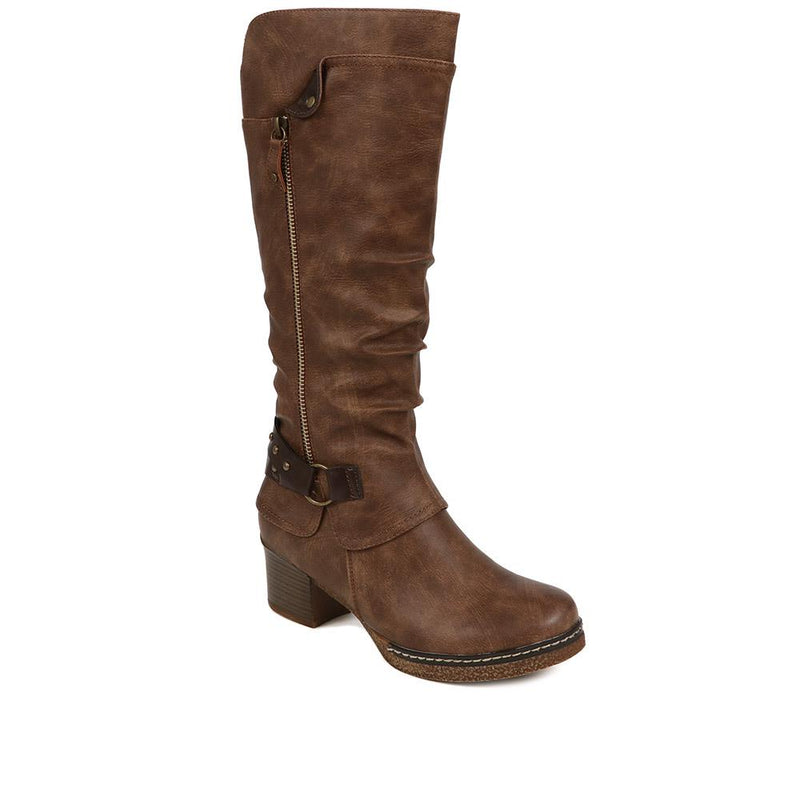 Block-Heeled Long Boots  - WOIL38051 / 324 748