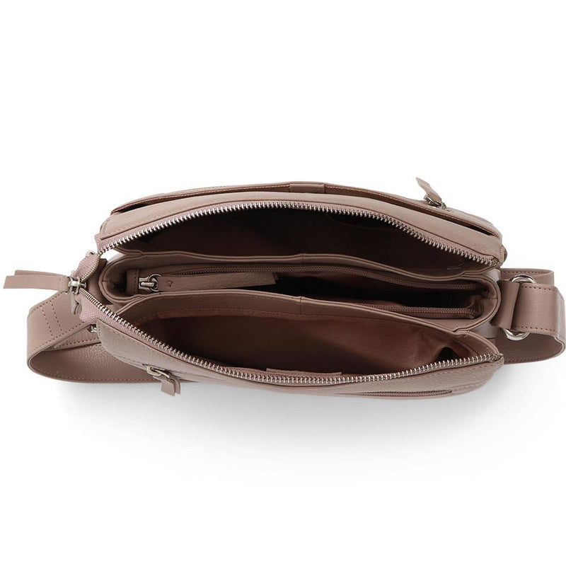 Leather Zip-Close Shoulder Bag - JEWN39003 / 325 229