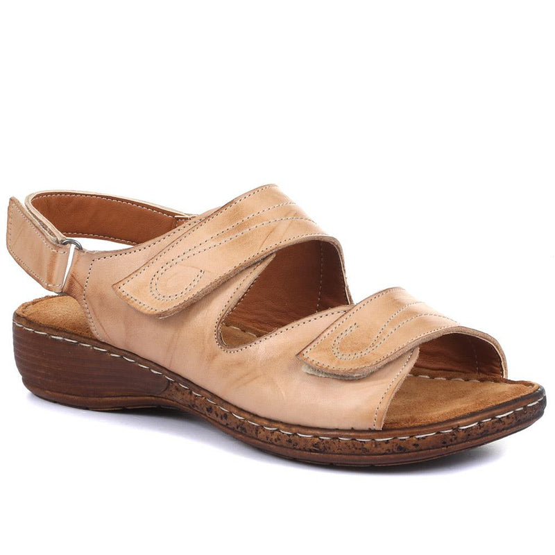 Dual Fitting Leather Sandals - LUCK33021 / 320 057