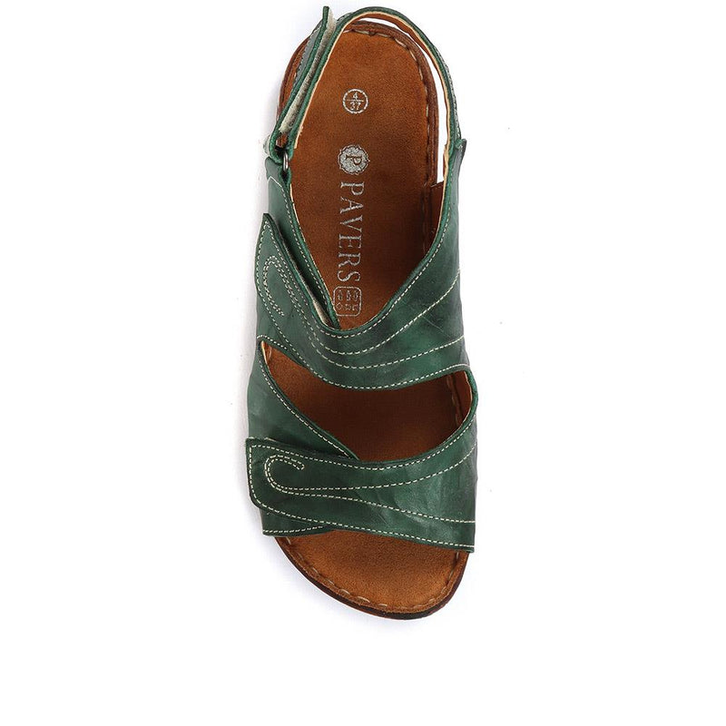 Dual Fitting Leather Sandals - LUCK33021 / 320 057