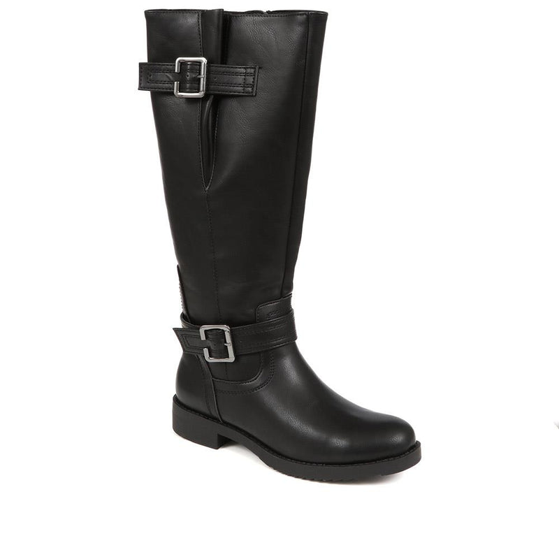 Knee High Flat Boots - PLAN38013 / 324 102